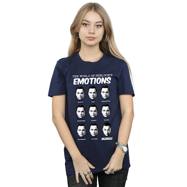 The Big Bang Theory Dam/Damer Emotions Sheldon Bomull Pojkvän Navy Blue XL
