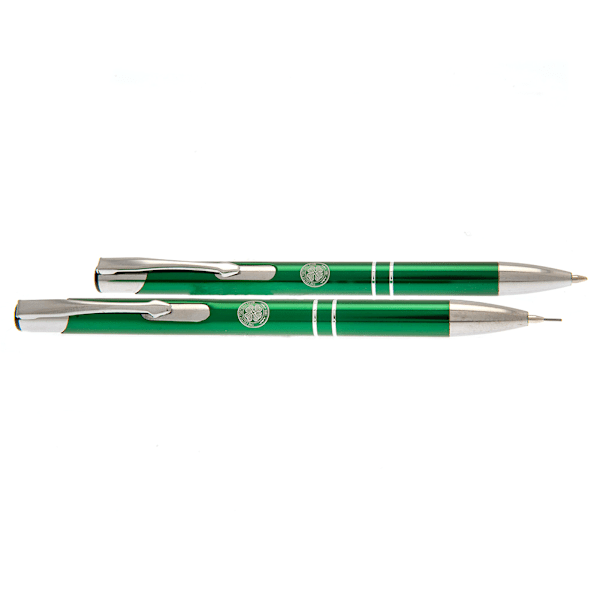 Celtic FC Executive Crest Pen & Pencil Set One Size Green/Silver Green/Silver One Size