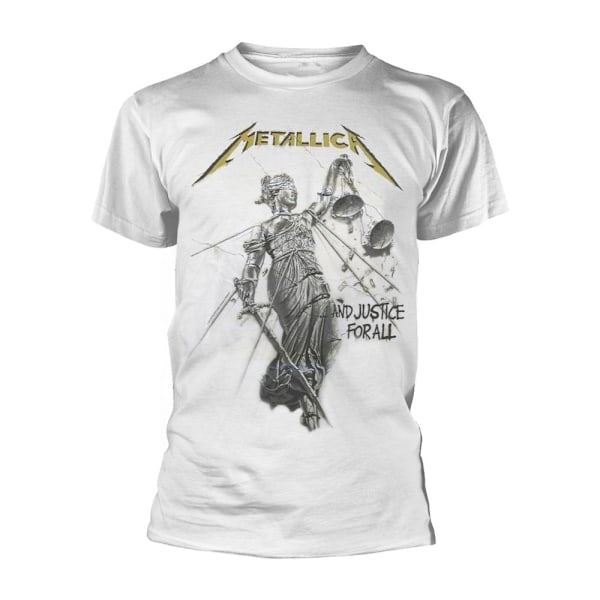 Metallica Unisex Adult And Justice For All T-Shirt XL Vit White XL