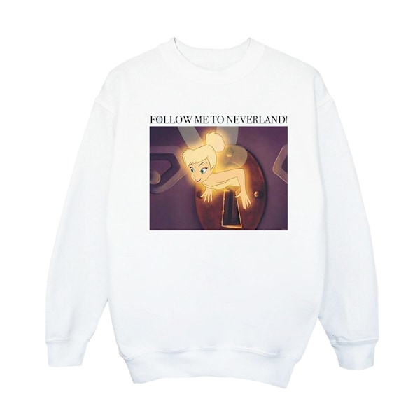 Disney Dam/Kvinnor Tinker Bell Follow Me Sweatshirt M Vit White M