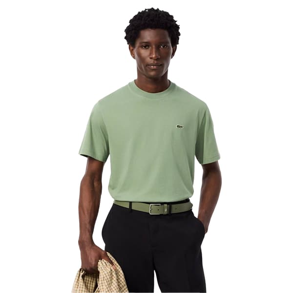 Lacoste Herr Broderad Logotyp T-shirt S Timjanggrön Thyme Green S