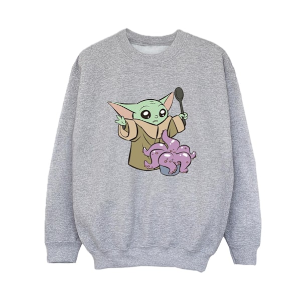 Star Wars Boys The Mandalorian Spooky Cooking Sweatshirt 3-4 år Sports Grey 3-4 Years