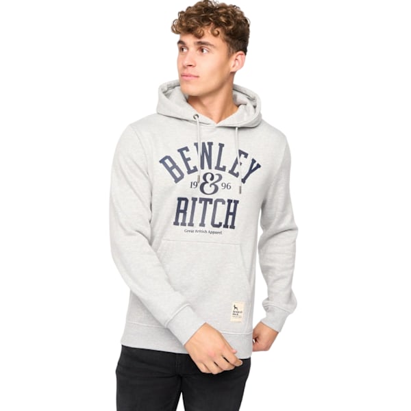 Bewley & Ritch Herr Nuford Hoodie L Ljusgrå Melange Light Grey Marl L