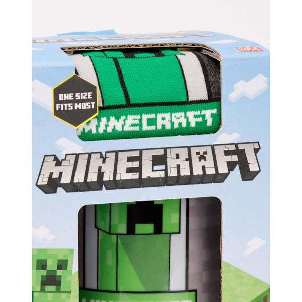 Minecraft Barnmuggar och strumpor för barn/barn Creeper Set En storlek Grön Green/Grey One Size