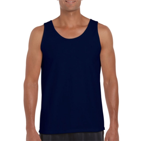 Gildan Mens Softstyle Plain Tank Top M Navy Blue Navy Blue M