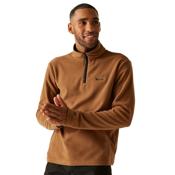 Regatta Great Outdoors Herr Thompson Half Zip Fleecetopp 3XL Nötbrun Nut Brown 3XL
