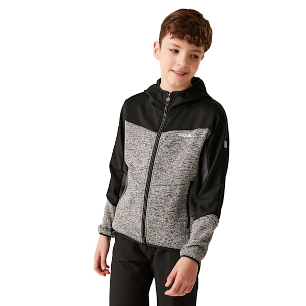 Regatta Barn/Kids Dissolver IX Marl Fleecejacka med Hel Dragkedja Mineral Grey/Black 5-6 Years