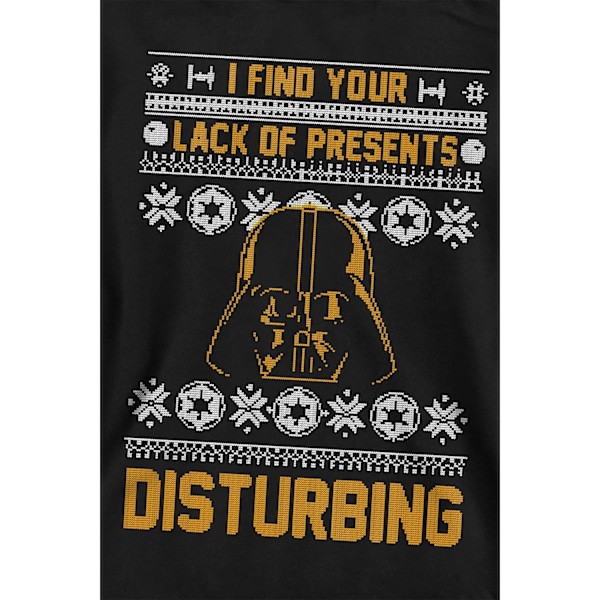 Star Wars Unisex Vuxen Brist På Julklappar Fair Isle Tröja Black M