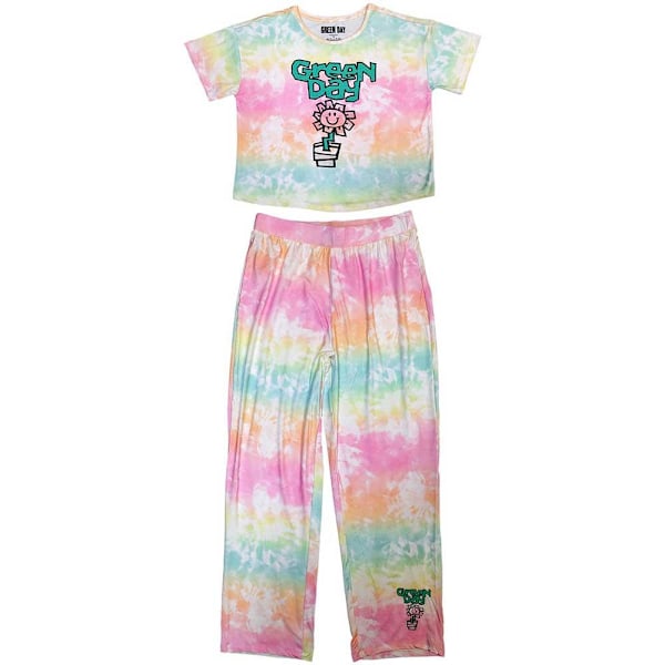 Green Day Dam/Dam Blomkruka Pyjamas Set S Pastell Pastel S