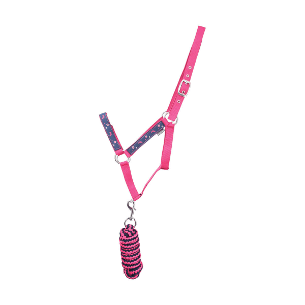 Little Rider Sabrina Horse Headcollar and Leadrope Small Pony N Navy/Pink Small Pony