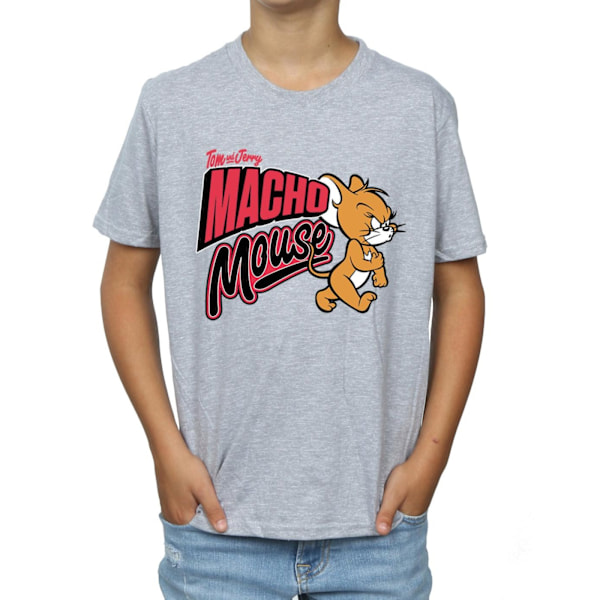 Tom And Jerry Boys Macho Mouse T-Shirt 9-11 År Sports Grey Sports Grey 9-11 Years