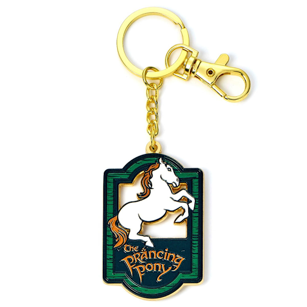 The Lord Of The Rings Prancing Pony Charm Nyckelring En Storlek Guld Gold/Green/White One Size