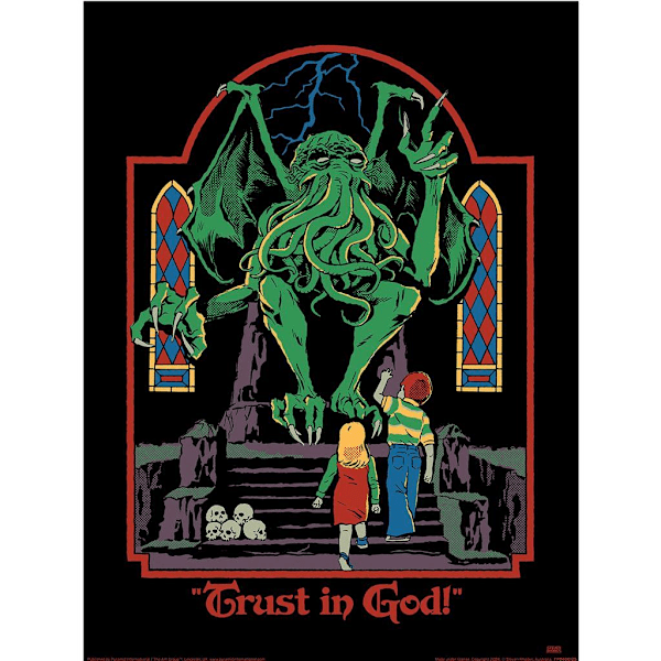 Steven Rhodes Trust In God Print 40cm x 30cm Multifärgad Multicoloured 40cm x 30cm