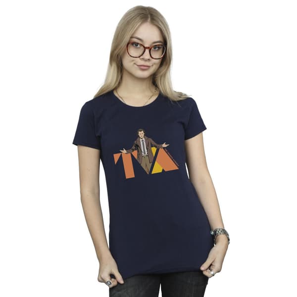 Marvel Dam/Kvinnor Loki TVA Pose T-shirt i bomull M Marinblå Navy Blue M