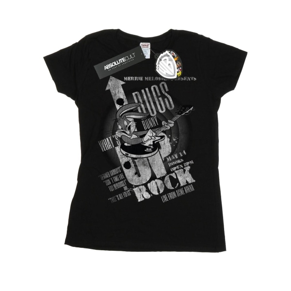Looney Tunes Dam/Damer Bugs Bunny What´s Up Rock Bomull T-shirt XXL Svart Black XXL