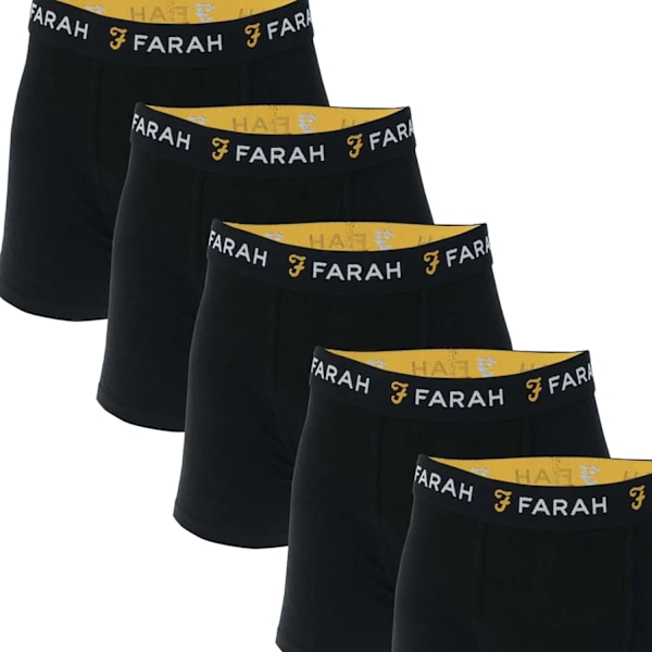 Farah Chorley Boxerkalsonger för män (5-pack) XXL Svart Black XXL