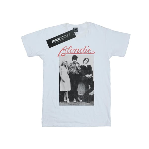 Blondie Herr Distressed Band T-shirt L Vit White L