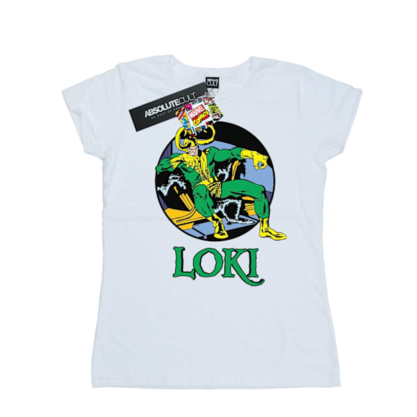 Marvel Dam/Damer Loki Tron Bomull T-shirt L Vit White L