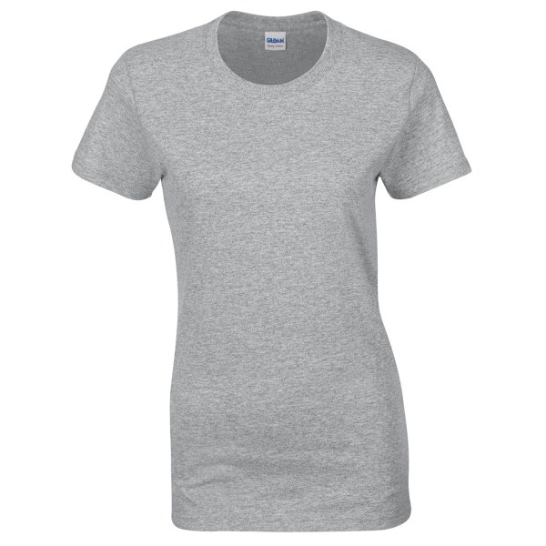 Gildan Dam/Kvinnors T-shirt med kort ärm i tung bomull, Missy Fit Sport Grey XL