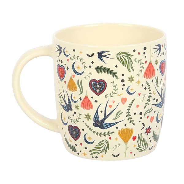 Something Different Midnight Bloom 350 ml Mugg En Storlek Gräddvit/Flerfärgad Cream/Multicoloured One Size