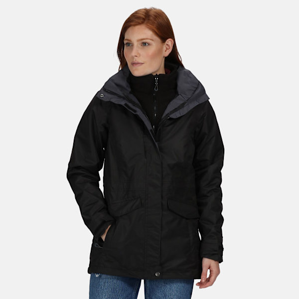 Regatta Dam/Kvinnor Benson III 3-i-1 Andningsbar Jacka 14 UK Black/Black 14 UK