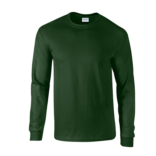 Gildan Unisex Vuxen Ultra Cotton Långärmad T-shirt L Forest Forest Green L