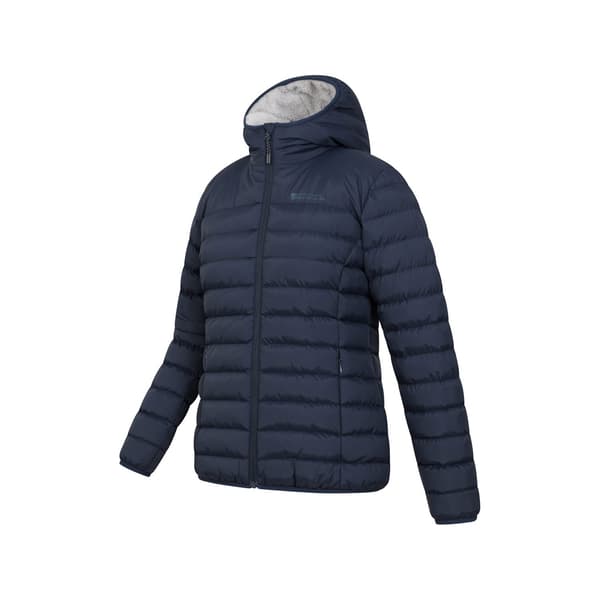 Mountain Warehouse Dam/Fodrad jacka med fuskpälsfoder 1 Navy 16 UK