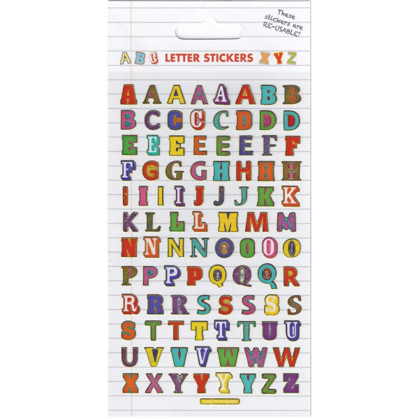 Paper Projects Återanvändbara bokstäver klistermärken One Size Flerfärgad Multicoloured One Size