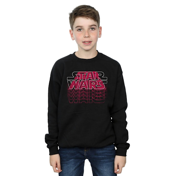 Star Wars Boys Blended Logos Sweatshirt 7-8 år Svart Black 7-8 Years