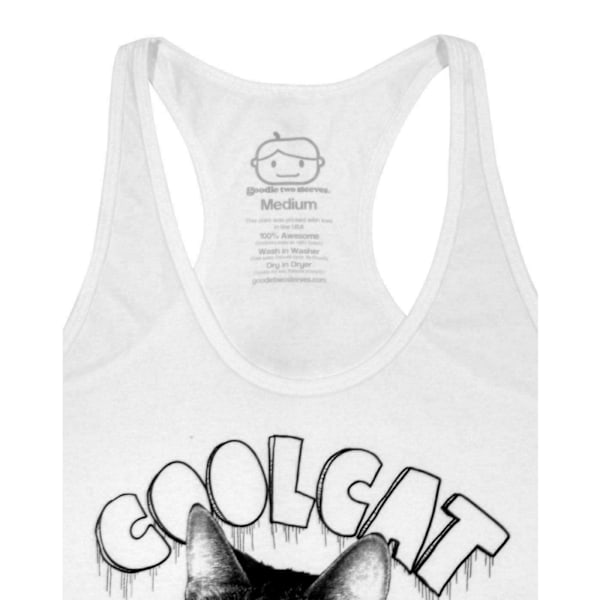 Goodie Two Sleeves Dam/Damer Cool Cat Tank Top L Vit White L