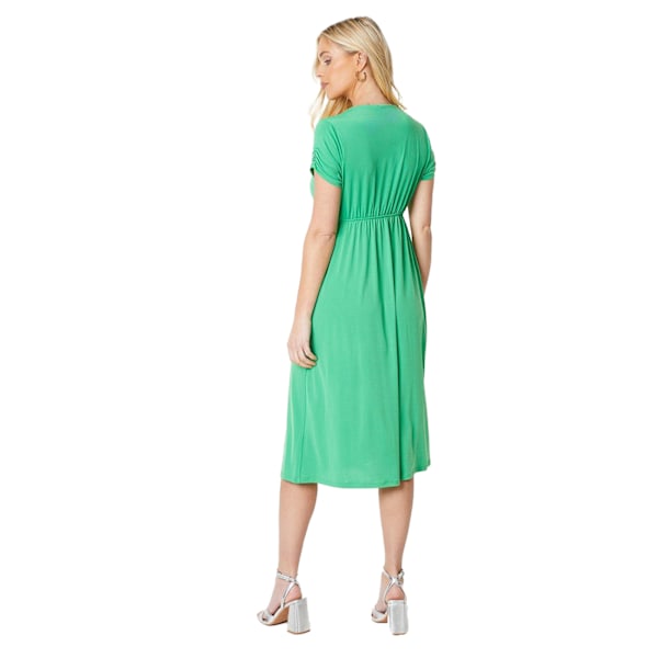 Principles Dam/Damer Wrap Petite Midi Klänning 16 UK Grön Green 16 UK