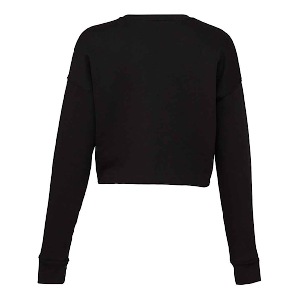 Bella + Canvas Croppad Crew Fleece Top M Svart Black M