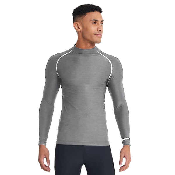 Rhino Herr Termiskt Underställ Långärmad Baslager Väst Topp 3X Heather Grey 3XL