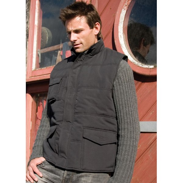Result Herr Mid-Weight Bodywarmer Dusch- och Vindtät Jacka Black S