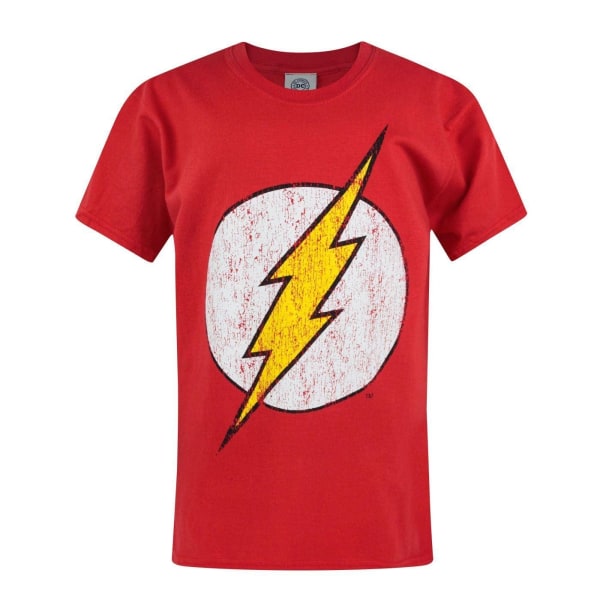 Flash Official Boys Distressed Logo T-Shirt 12-13 Years Red Red 12-13 Years