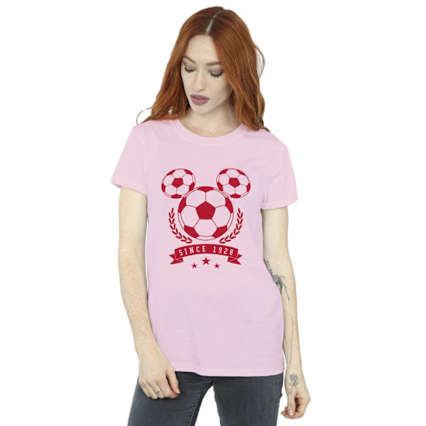 Disney Dam/Damer Mickey Football Head Bomull Boyfriend T-Sh Baby Pink XXL