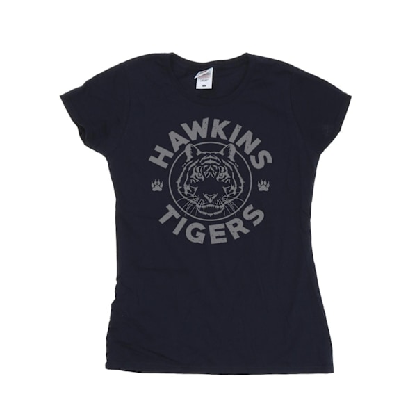 Netflix Dam/Kvinnor Stranger Things Hawkins Grå Tiger Bomull Navy Blue M