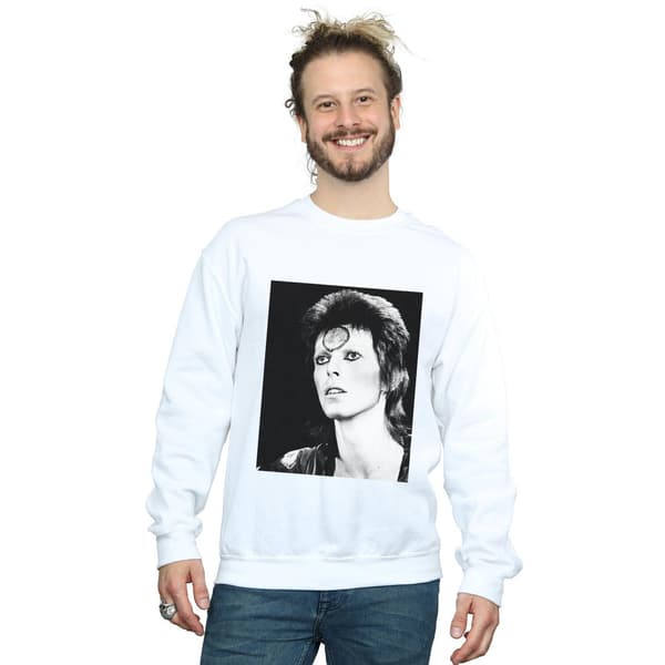 David Bowie Herr Ziggy Looking Sweatshirt S Vit White S