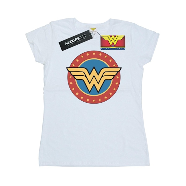 DC Comics Dam/Kvinnor Wonder Woman Cirkellogotyp Bomull T-shirt White S