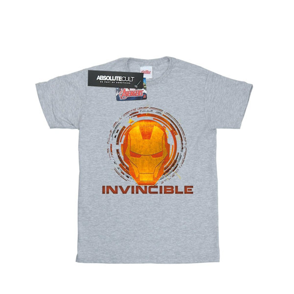 Marvel Girls Iron Man Invincible Bomull T-shirt 9-11 År Spor Sports Grey 9-11 Years