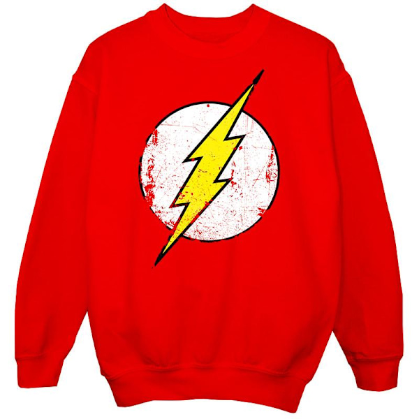 The Flash Boys Distressed Logo Bomullströja 9-11 År Röd Red 9-11 Years