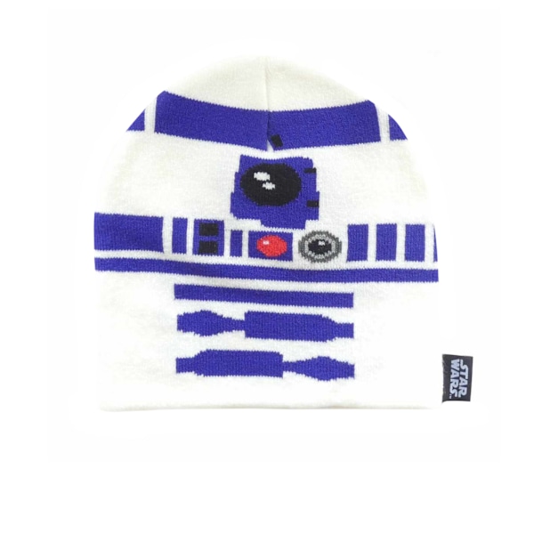 Star Wars R2-D2 Ansiktstickad Mössa En Storlek Vit/Blå White/Blue One Size