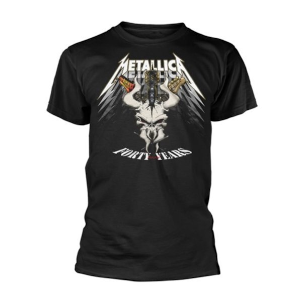 Metallica Unisex Adult Forty Years 40th Anniversary T-Shirt S B Black S