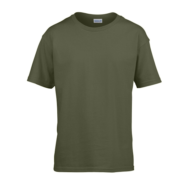 Gildan SoftStyle Ringspun T-shirt för barn 5-6 år Militärgrön Military Green 5-6 Years