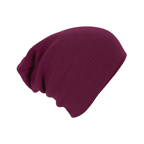 Beechfield Unisex Vuxen Slouch Beanie One Size Burgundy Burgundy One Size