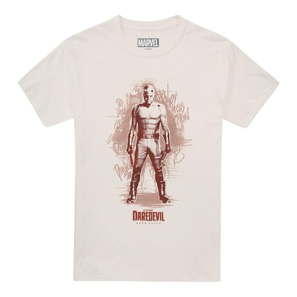 Daredevil Unisex Vuxen Born Again Hell´s Kitchen Graffiti T-shirt Natural M