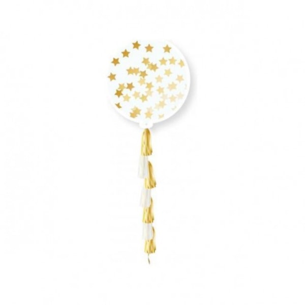 Globos Tassel Stars Confetti Balloon One Size Klar/Guld Clear/Gold One Size