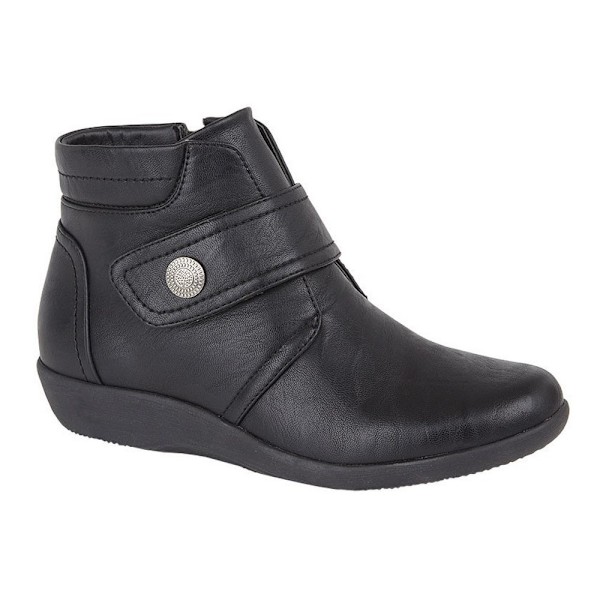 Boulevard Dam/Dam Wide Fit Ankle Boots 3 UK Svart Black 3 UK