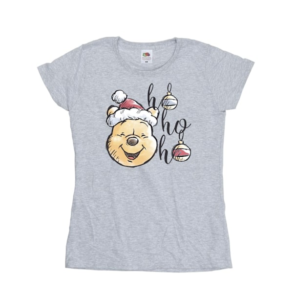 Disney Dam/Kvinnor Winnie The Pooh Ho Ho Ho Baubles Bomull T- Sports Grey L