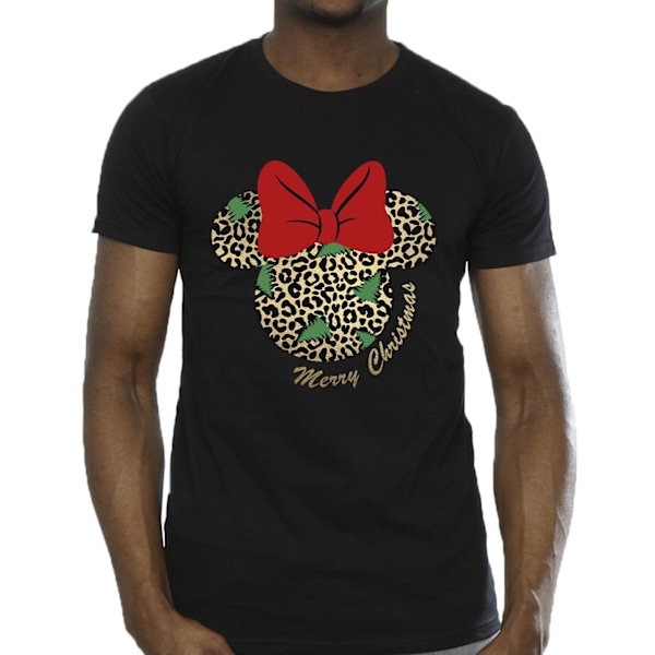 Disney herr Minnie Mouse leopard jul T-shirt 4XL svart Black 4XL